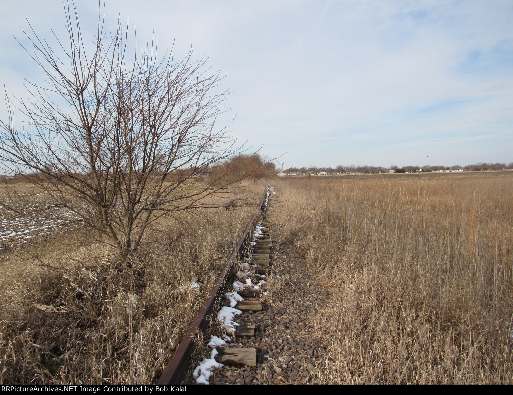 Cissna Park, IL, C&EI Railroad Track looking West